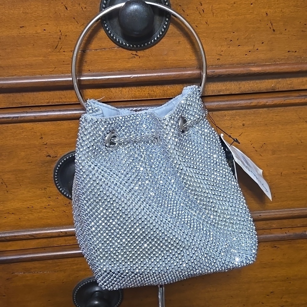Sasha Silver Rhinestone Women's Bag NWT - Picture 5 of 7